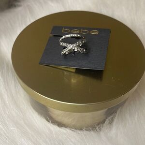🎉 2/$20 🎉 Bebe | X&O Silver Rhinestone Everyday Ring